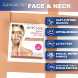Akissos 2 Rolls Anti Wrinkle Patches Face Patches Neck Patches Unisex For Firming and Tightening Skin 2.5cm*5m