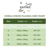 NAITOKE Adult Animal Onesie Halloween Costume Cosplay One-Piece Pajamas Women Man Teens Coffee