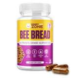 HONEYBEEZONE100% Natural Raw Beebread in Veggie Caps, Multivitamin, Fermented Pollen, Optimum Nutrition, Probiotic, Superfood, Vital Proteins, Amino Acids, Immune Support & Energy Supplement 60 Ct.