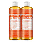 Dr. Bronner's - Pure-Castile Liquid Soap (Tea Tree, 16 ounce, 2-Pack) - Made with Organic Oils, 18-in-1 Uses: Acne-Prone Skin, Dandruff, Laundry, Pets and Dishes, Concentrated, Vegan