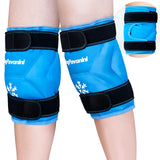 XXL Knee Ice Pack Wrap Around Entire Knee After Surgery, Reusable Gel Ice Pack for Knee Injuries, Large Ice Pack for Pain Relief, Swelling, Knee Surgery, Sports Injuries, 2 Pack (Sky-Blue)