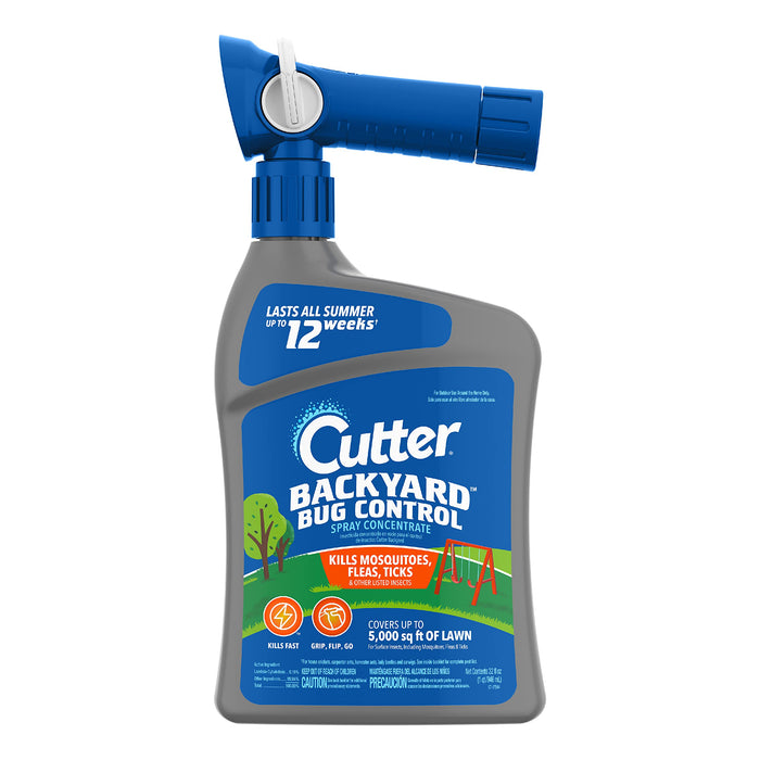 Spectracide Weed & Grass Killer, 1 Gallon + Cutter Backyard Bug Control Spray, 32 fl Oz Mosquito & Insect Killer