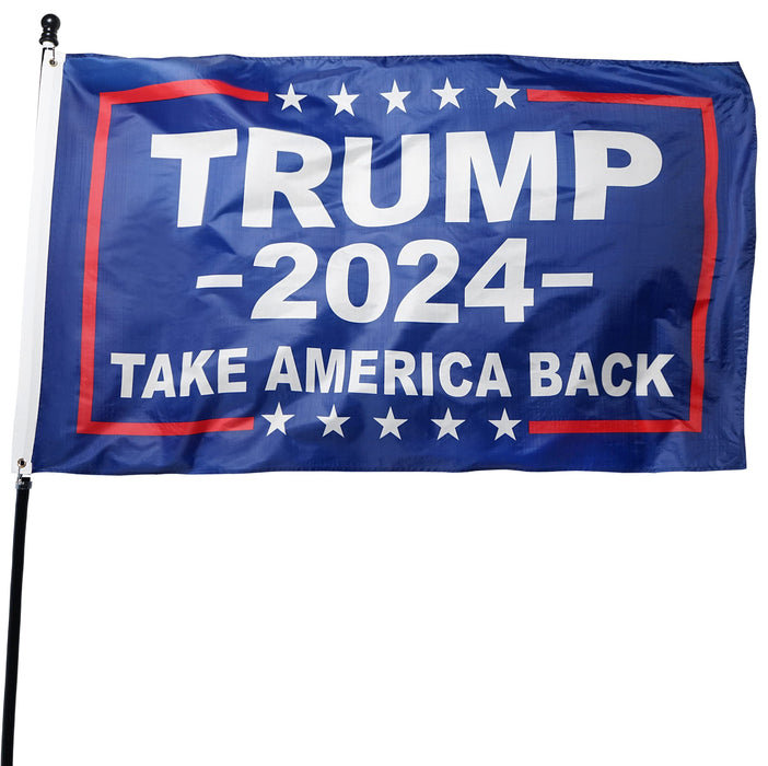 DANF Donald Trump for President 2024 Take America Back Flag 3x5 Foot with Grommets