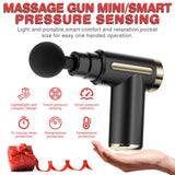 Morelax Mini Massage Gun,Cordless Handheld Deep Tissue Muscle Massager 6 Speeds Percussion Massage Device Super Quiet with Intelligent Pressure Sensing System