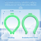 Neck Cooling Tube, Wearable Cooling Neck Wrap for Summer, Reusable 18℃/64℉ Ice Ring Neck Cooler for Heat Outdoor Sports, Outdoor Workers (Green)