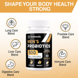 Probiotics for Men, Men Care Supplement, Gut health for men, 500 Billion CFUs & 12 Strains, Mens probiotic with Turmeric, Cranberry, Goji, for Digestive, Immune & Bloating Health, 30-Days Supply