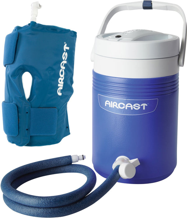 Aircast Cryo/Cuff Cold Therapy: Knee Cryo/Cuff with Non-Motorized (Gravity-Fed) Cooler, Medium