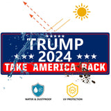 Shmbada 2 PCS Trump 2024 Take America Back Magnetic Bumper Sticker for Cars - Support Trump Vehicle Magnet Sign Decal, Blue 10 x 3.5 Inches