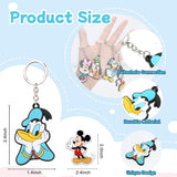 24PCS Cartoon Mouse Party Favors Keychains, Mouse Birthday Party Supplies with 50Pcs Stickers for Kids Christmas Favor Mouse Theme Party Gifts, 74PCS