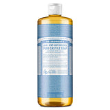 Dr. Bronner's Pure Castile Liquid Soap - Made with Regenerative Organic Certified Oils - 18-in-1 Uses for Face, Body, Hand - Gentle on Baby & Sensitive Skin - All Natural Body Wash - Unscented,32oz