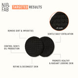 Nip + Fab Charcoal and Mandelic Acid Fix Daily Cleansing Face Pad with Witch Hazel and Lotus Flower Extract for Refining Minimizing Pores Oil Control, 60 Facial Pads