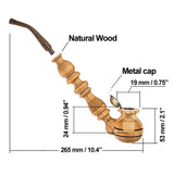 Handmade wooden smoking pipe (amber)
