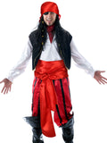 SATINIOR Halloween Pirate Costume Men Women Pirate Head Scarf Hat Accessories Pirate Sash Belt Bandana Waist Belt(Vermeil Red)