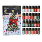 Folkulture Advent Calendar 2024 Pack of 24 Christmas Gifts Set, Christmas Essential Oil Set for Diffuser, Christmas Fragrance Oils, Holiday Gift Set | 24 Days of Wellness for Women Men Adult