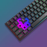 MageGee Mini 60% Gaming Keyboard, RGB Backlit 61 Key Ultra-Compact Keyboard, TS91 Ergonomic Waterproof Mechanical Feeling Office Computer Keyboard for PC, MAC, PS4, Xbox ONE Gamer(Black)