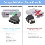 MODESLAB 2 Pack 2.4 GHz Wireless Controller Gamepad Compatible for Retro SNES [7 Pin Connector] [Rechargeable] [Plug & Play] (Non PC USB Version)