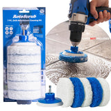 RotoScrub 7 Pack Multi-Purpose Drill Brush Kit for Cleaning Bathrooms, Showers, Tubs, Tile, Floors, Sinks, Toilets, Grout and Grime Removal, Reversible Blue and White Scrub Pads