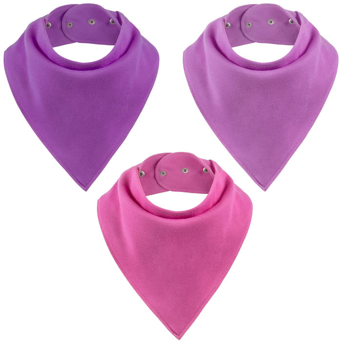 Adult Absorbent Drool Bandana Bibs, Purple Adult Bibs for Elderly Women, Large Soft Bibs Set for Special Needs,Teens,Big Kid 13+ Years Boy Girl Men Women,3 Pack