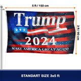 Trump 2024 Flag 3x5 Ft - 3 Ply Trump Flag 2024 Double Sided - Make America Great Again Flag - Bright Vivid Colors Donald Trump Flags 3x5 Outdoor - Trump MAGA flag - Indoor Outdoor Trump Banner - Trump Merchandise 2024