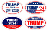 4 - Variety Pack Elect Trump 2024 Oval Magnet MAGA TO604