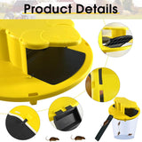 Bucket Lid Mouse Trap Mouse Trap Bucket Indoor Outdoor | Humane Mouse Trap | Mouse Trap Bucket Lid Auto Reset | 5 Gallon Bucket Compatible | Mouse Trap Bucket Lid (Double Head Upgrade Yellow)