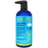 PURA D'OR Therapy Shampoo (16oz) Hydrates & Nourishes - Scalp Care Shampoo For Itchy Flaky Scalp w/ Tea Tree, Peppermint, Patchouli, Cedarwood, Clary Sage, Argan Oil (Packaging may vary)