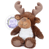 SuzziPals Heatable Coolable Moose Stuffed Animals, Microwavable Stuffed Animal Heating Pad for Cramps, Lavender Scent Stuffed Moose Plush Toys for Anxiety Relief, Christmas Stuffed Animals Gifts