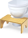 Toilet Stool, Easoger Poop Stool Adult, 7" Wood Potty Stool, Bathroom Step Stool Squat with Anti Slip, 330 lbs Capacity