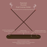 Gourmet Incense Sticks Variety Pack - 120 Insence-Sticks (6 Incents x 20 Insense) - Cinnamon Vanilla Coffee Chocolate - Natural Inscents-Sticks Non Toxic Inciensos + Incense Holder for Fall Christmas