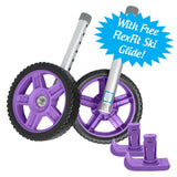 Top Glides 8" Off-Road Walker Wheel Kits with FREE FlexFit Universal Ski Glides (Purple)