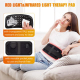 LED Red Light Therapy Pad 660nm Red Light and 850nm Near Infrared Light with Timer Device and Brightness Setting for Joint Muscle Pain Relief Assisted Fitness