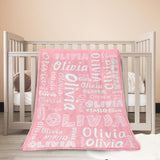 Personalized Gifts for Baby Kids with Customized Name, Personalized Baby Blankets for Newborn Gifts, Custom Baby Blanket Baby Girl Gifts, Gifts for Daughter Granddaughter Niece on Christmas Birthday