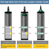 ZHEEYI Oxygen Cylinder Bag for Wheelchairs with Buckles, Fits Any Wheelchair, Black (Fits Most Oxygen cylinders)