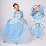 UPORPOR Light Up Girls Princess Costume Halloween Dress Up Clothes for Little Kids Toddler Costumes Christmas Party