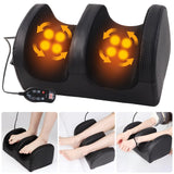 Foot and Calf Massager with Heat, Shiatsu Electric Kneading Foot Massager Machine for Plantar Fasciitis, Pain Relief, Promotes Blood Circulation, Wired Remote(Black)