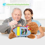 SZDMDISLET Fidget Sensory Dog Blanket for Elderly | Premium Dementia Activities for Seniors Items | Engaging Sensory Items (pup) for Adults | Gift and Activities for Seniors with Alzheimer