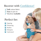 BellyGuard - Dog Recovery Suit, Post Surgery Dog Onesie for Male and Female Dogs, Comfortable Cone Alternative for Large and Small Dogs, Soft Cotton Covers Wound, Stitches. Patented Easy Potty System.