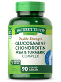 Nature's Truth Glucosamine Chondroitin MSM Complex | 90 Caplets | Double Strength Supplement | Non-GMO & Gluten Free