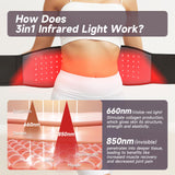 Headot Red Light Therapy Wrap Belt for Body, Men and Women Gift,100 LEDs,5Gears 9Timers Remote Control, 660nm&850nm Infrared Light Therapy for Back, Waist, Muscle Pain Relief
