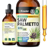 Saw Palmetto Extract Tincture - Organic Saw Palmetto Supplement - Natural Prostate Health Support - Saw Palmetto Extract for Men and Women - Alcohol & Sugar Free - Vegan Drops 4 Fl.Oz.