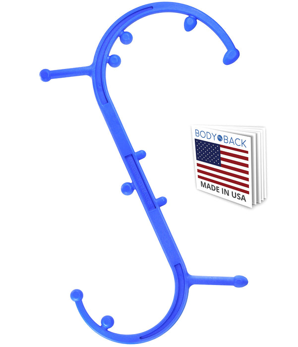 Body Back Buddy Classic USA Made Handheld Full Body Massage Cane Pressure & Trigger Point Massage Tool for Deep Tissue Pain Relief - Dual Massage Hooks for Back, Shoulder, Neck. Manual Back Massager