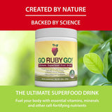 IVL - GO Ruby GO! Red Superfood Powder Juice | 42 Antioxidants Probiotics, and Immunity Boost (Beet Root Powder and more Powder Supplements) | Fruit Powder & Extract Blend | Energy & Digestion Boost