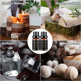 Essential Oils Set, Men Scents Fragrance Oil Aromatherapy Essential Oils Kit for Diffuser (6x10ML) - Sandalwood, Cedar, Leather, Sweet Tobacco, Rum, Cologne Aromatherapy Oils for Men