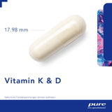 Pure Encapsulations - Vitamin K & D - Hypoallergenic formula with vitamin K1, K2, and D3 for strong bones - 60 capsules