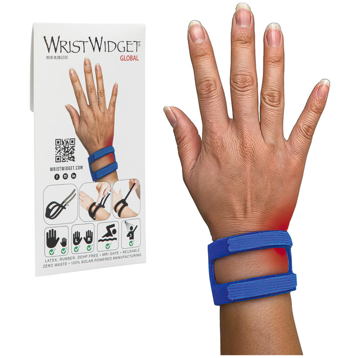 WristWidget® (Blue) Adjustable Wrist Brace for TFCC Tears, One Size fits most. For Left and Right Wrists, Support for Weight Bearing Strain, Exercise