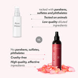 Eve Hansen Organic Rose Water Spray for Face | 4 oz Moroccan Rosewater Face Toner and Makeup Setting Spray | Soothing Neck, Face and Hair Mist to Refresh Day and Night | Cruelty-Free, Alcohol Free