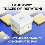 numbuzin No.5+ Niacinamide Concentrated Toner Pad | Glutathione, Niacinamide, PHA & LHA, 180ml/70pads/6.08fl.oz