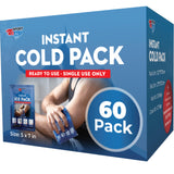 Instant Cold Packs (5”x7”) Cold Therapy Ice Packs for Pain Relief, Inflammation, Swelling, Sprains, Sprained Muscles, Toothache - Sport Temp (Blue 60PK)