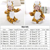 Baby Tiger Costumes Unisex Toddler Outfit Halloween Dress Up Romper 30-36 Months