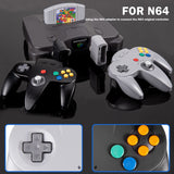 Wireless N64 Controller, 2.4GHZ Retro Wireless Remote Joystick Rechargeable Game Pad Controller Compatible with N64 System Video Console (Black)